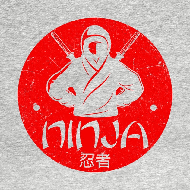 Japanese Ninja Red Sun by Foxxy Merch